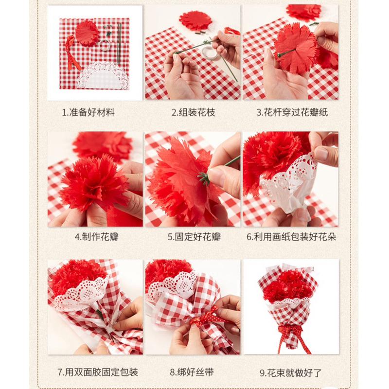 ❤️現貨❤️康乃馨花束；康乃馨捧花系列、母親節diy作品✨康乃馨DIY-細節圖2