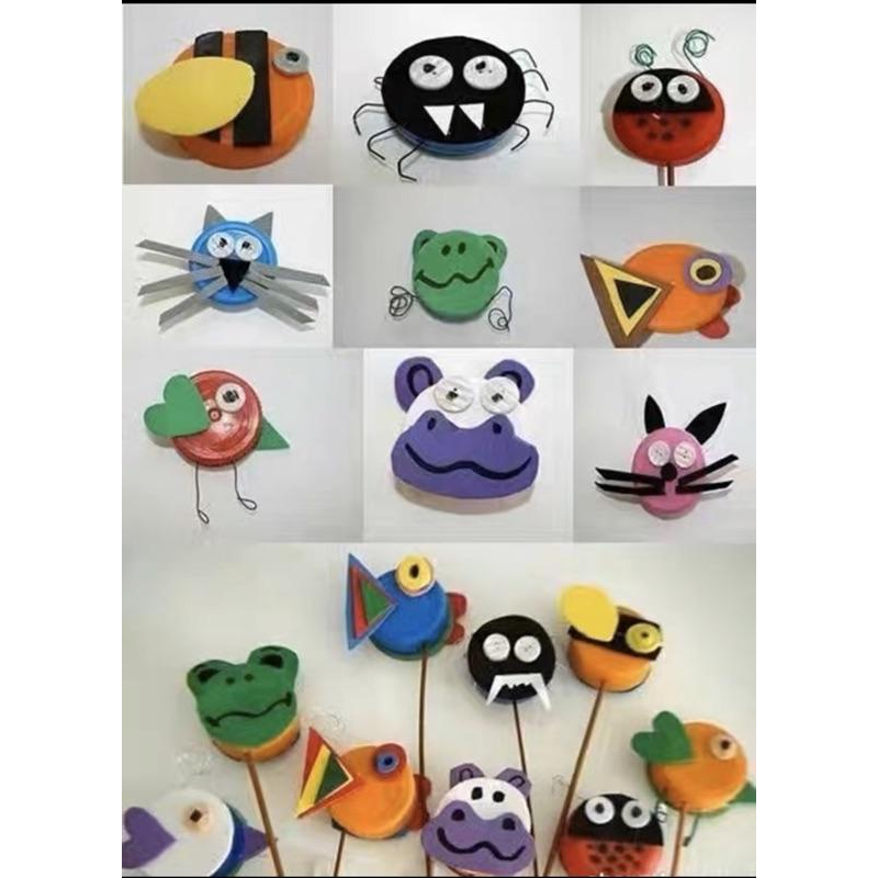 彩色瓶蓋素材、瓶蓋、勞作瓶蓋、瓶蓋材料包-細節圖2