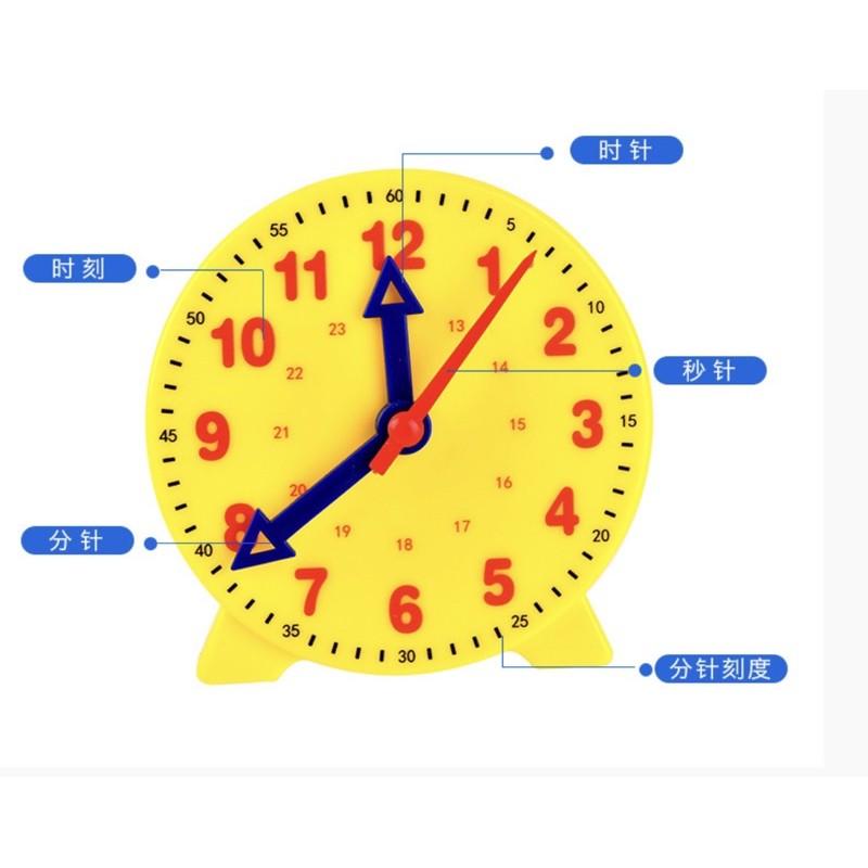 小時鐘教具，教學小時鐘 連動時鐘 教學時鐘 兒童時鐘 教學時鐘 連動時鐘 時鐘印章 時間印章 時間教學-細節圖2