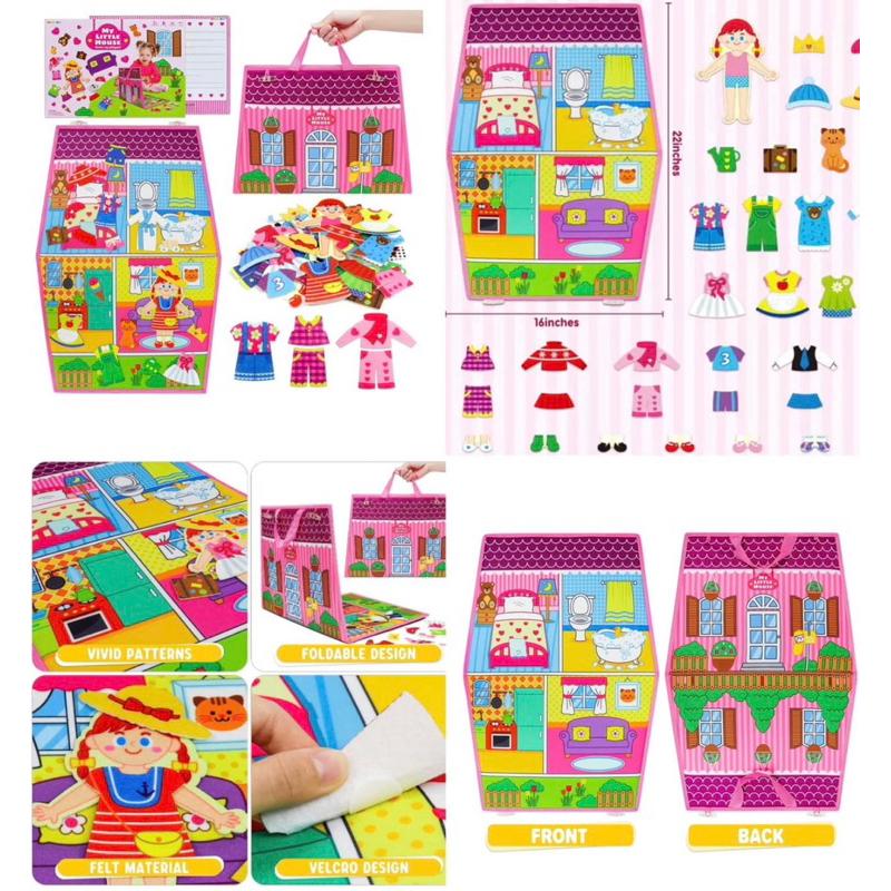 蒙氏教具 日常生活教具穿衣服學習板 訓練學習自理能力生活習慣、動手能力、配對遊戲、生活自理能力綁鞋帶、打繩結 學習版-細節圖5