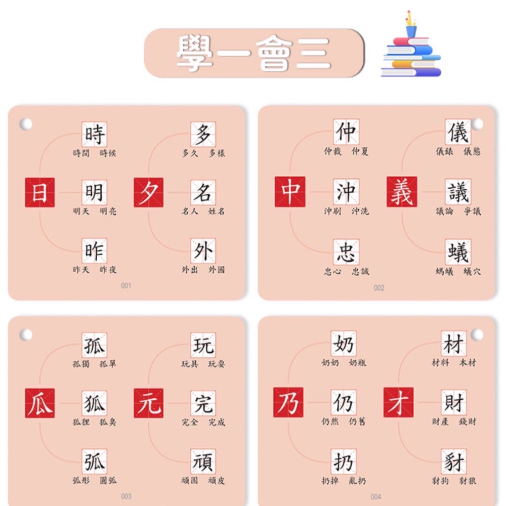 繁體桌遊 部首桌遊 詞語全部學會，增加小朋友對中文字的思維及識字啟蒙-細節圖5