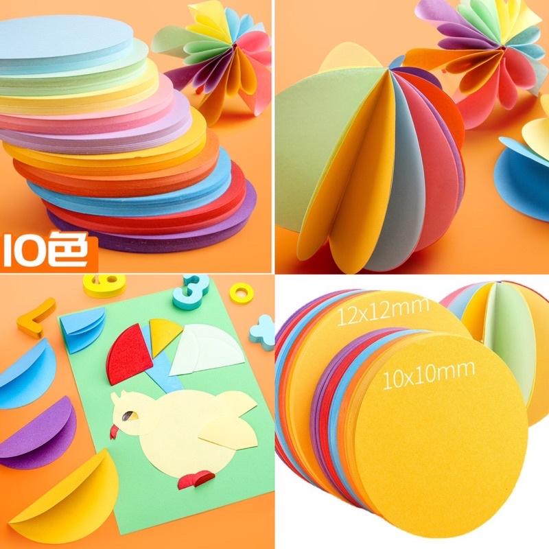 圓形卡片 500張紙 圓形色紙 圓形折紙 圓形卡紙 彩色 圓形素材 圓形厚卡紙 形狀紙 狀紙 圓形紙 彩色紙-細節圖5