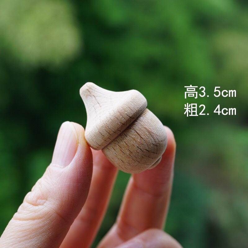 小櫸木款 混合小積木（自行彩繪款）小積木 木製小積木 開放性積木 開放性積木🐿️原色松果子 松果子 建構區域-細節圖2