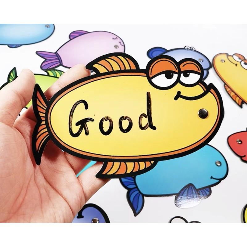 可擦寫釣魚教具組💜魚兒教具  (16隻魚+兩支釣竿)，釣魚桌遊，英文桌遊，顏色教學 顏色道具 磁性釣魚組 英文教具-細節圖2