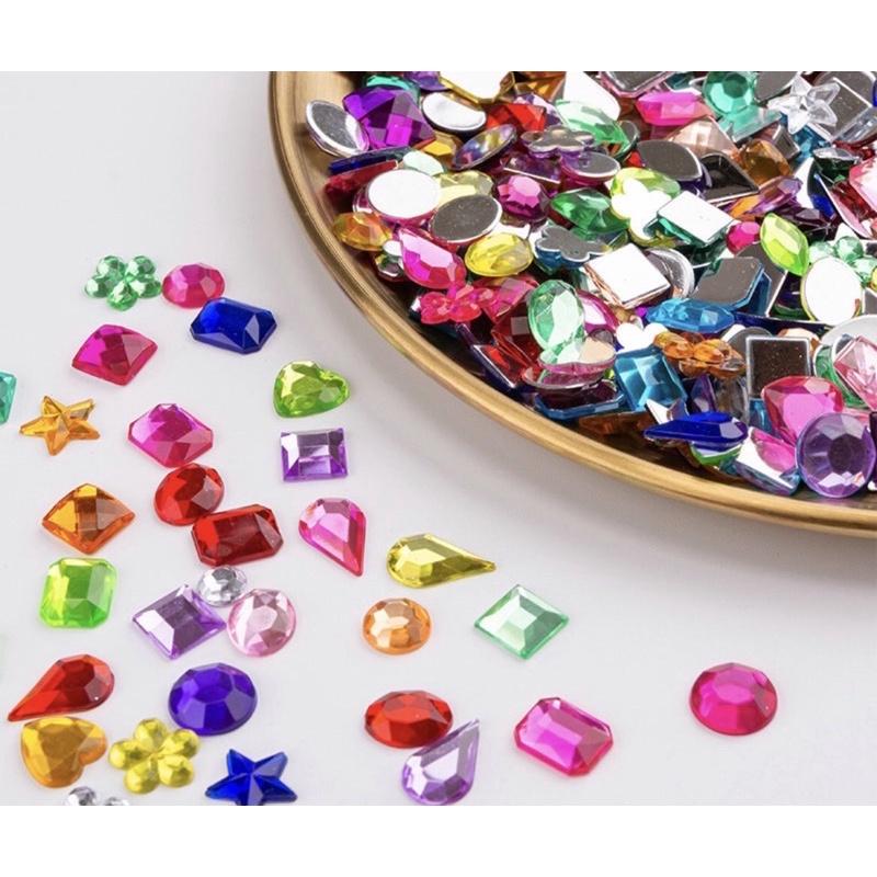 彩色壓克材料包 鑽石材料包、勞作材料、壓克力材料包 壓克力彩鑽貼組合（大小混合款）壓克力彩鑽貼 壓克力材料包 壓克力彩鑽-細節圖8