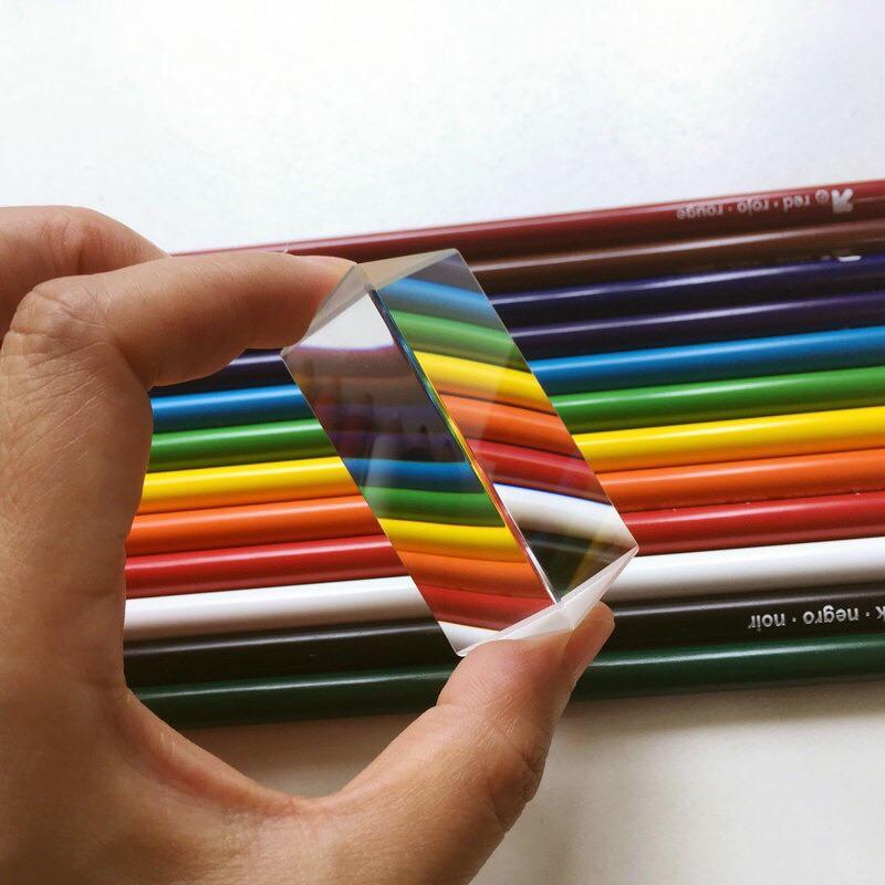 三稜鏡教具  三稜鏡和被色散的光線 三稜鏡 彩虹教具 透光教具 物理教具 物理教學 光學教具 物理光學-細節圖3