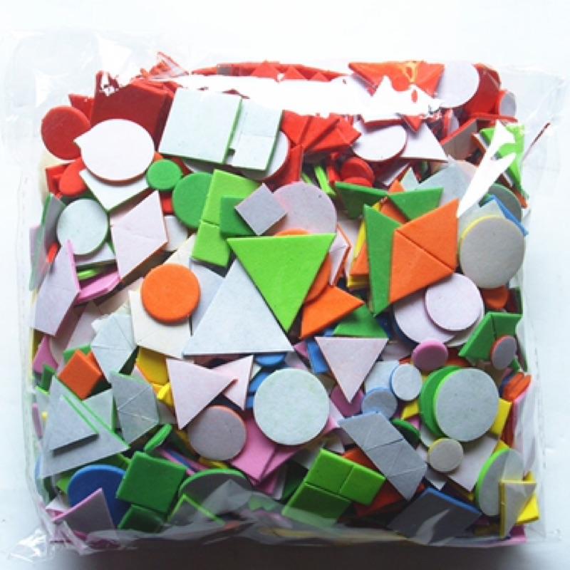 泡棉🌟（背後有被膠）幾何馬賽克貼紙   形狀顏色貼紙、形狀認知、啟蒙貼紙 蒙特利索 幾何貼紙-細節圖4