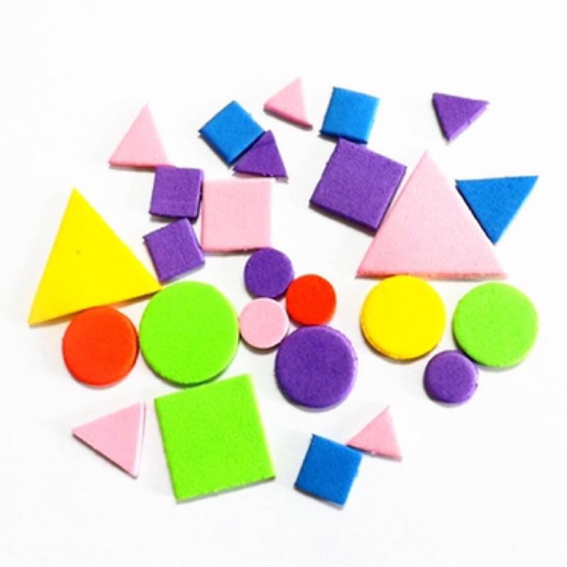 泡棉🌟（背後有被膠）幾何馬賽克貼紙   形狀顏色貼紙、形狀認知、啟蒙貼紙 蒙特利索 幾何貼紙-細節圖6