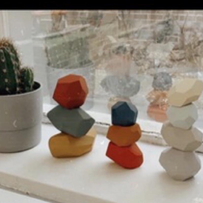 彩色石頭疊疊樂  疊疊石樂 彩色疊石 石頭桌遊 疊疊樂石頭 彩石 石頭桌遊-細節圖4