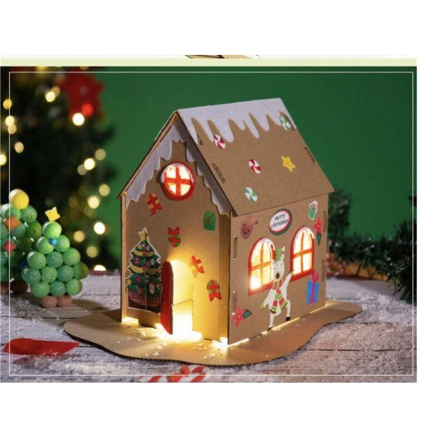 台灣現貨🌟聖誕糖果屋 薑餅屋Diy牛皮小屋 糖果屋 聖誕糖果屋 聖誕小屋 聖誕勞作-細節圖2