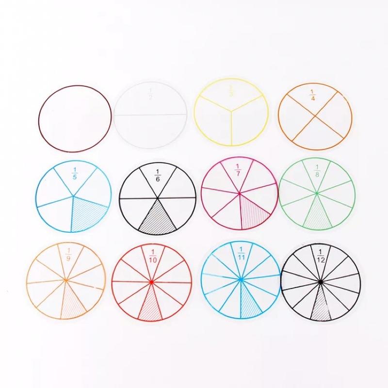 透明分數片😊+1=2組、分數片 分數-細節圖3