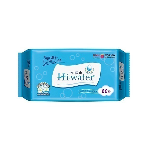 [挑戰最低價 25元起] 康乃馨 水濕巾  潔膚濕巾 Hi-Water 大頭兒 80片/包 濕紙巾 現貨/快速出貨-細節圖7
