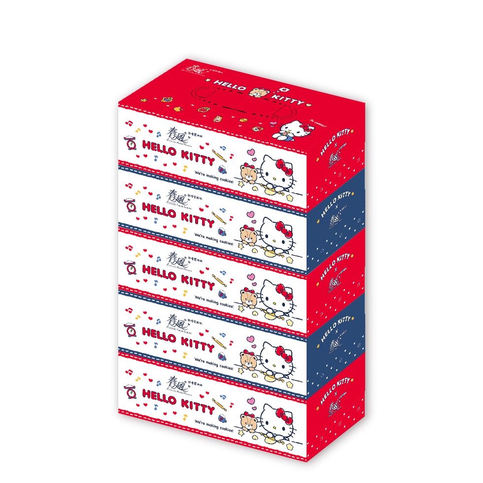 新包裝 春風 Kitty 鄉村風 盒裝 面紙 150抽*5盒*10串/箱 #正隆 #面紙 #免運費 #可刷卡