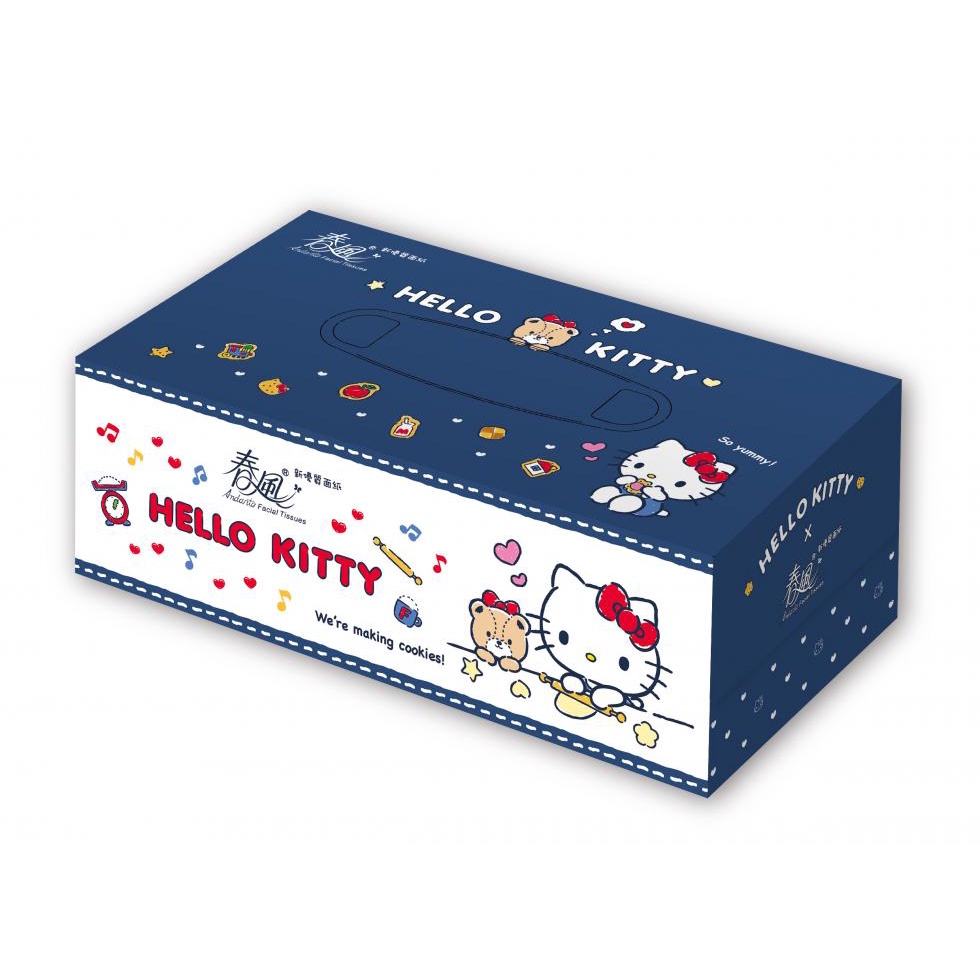 新包裝 春風 Kitty 鄉村風 盒裝 面紙 150抽*5盒*10串/箱 #正隆 #面紙 #免運費 #可刷卡-細節圖4