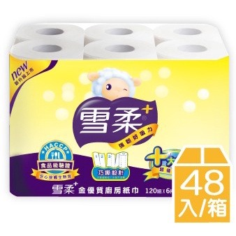 雪柔 廚房家用紙巾 120組*6捲*8串/箱   #免運費 #廚房紙巾 #可刷卡-細節圖2