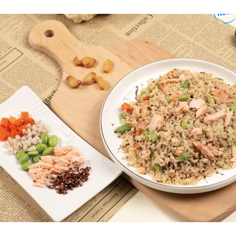 美威 冷凍香蒜鮭魚花椰米 1.08公斤-細節圖3