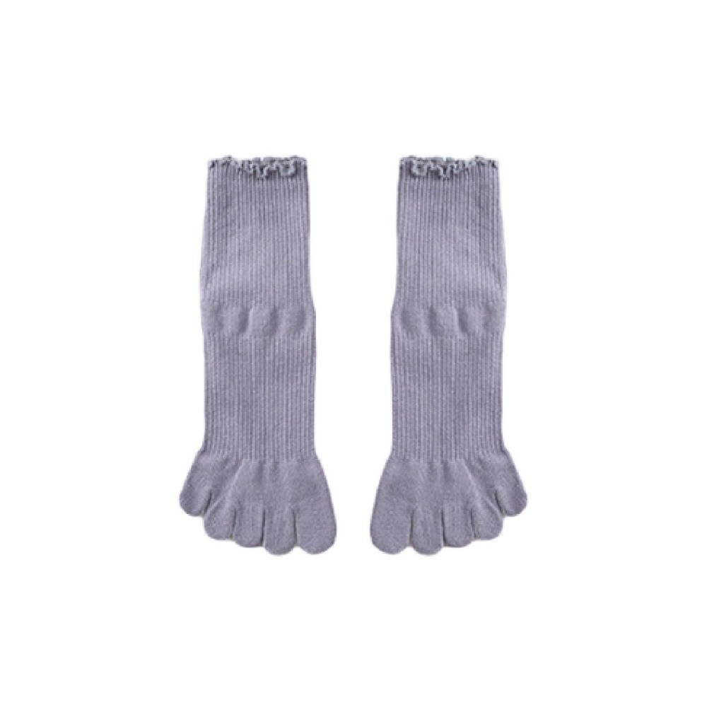 【Caramella】瑜珈襪 yoga 木耳邊襪子 分趾襪 女生襪子 防滑襪 中筒襪 五指襪 止滑襪 日系襪子 襪子-細節圖2