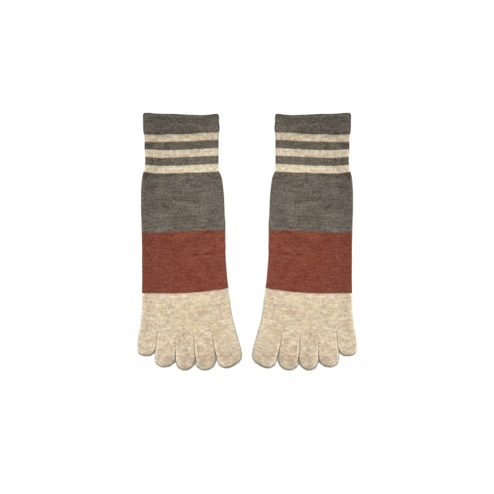 【Caramella】條紋襪 分趾襪 兩趾襪 SOCKS 女生襪子 黑襪 棉襪 兩指襪 短筒襪 襪子 中筒襪 2趾襪-細節圖2