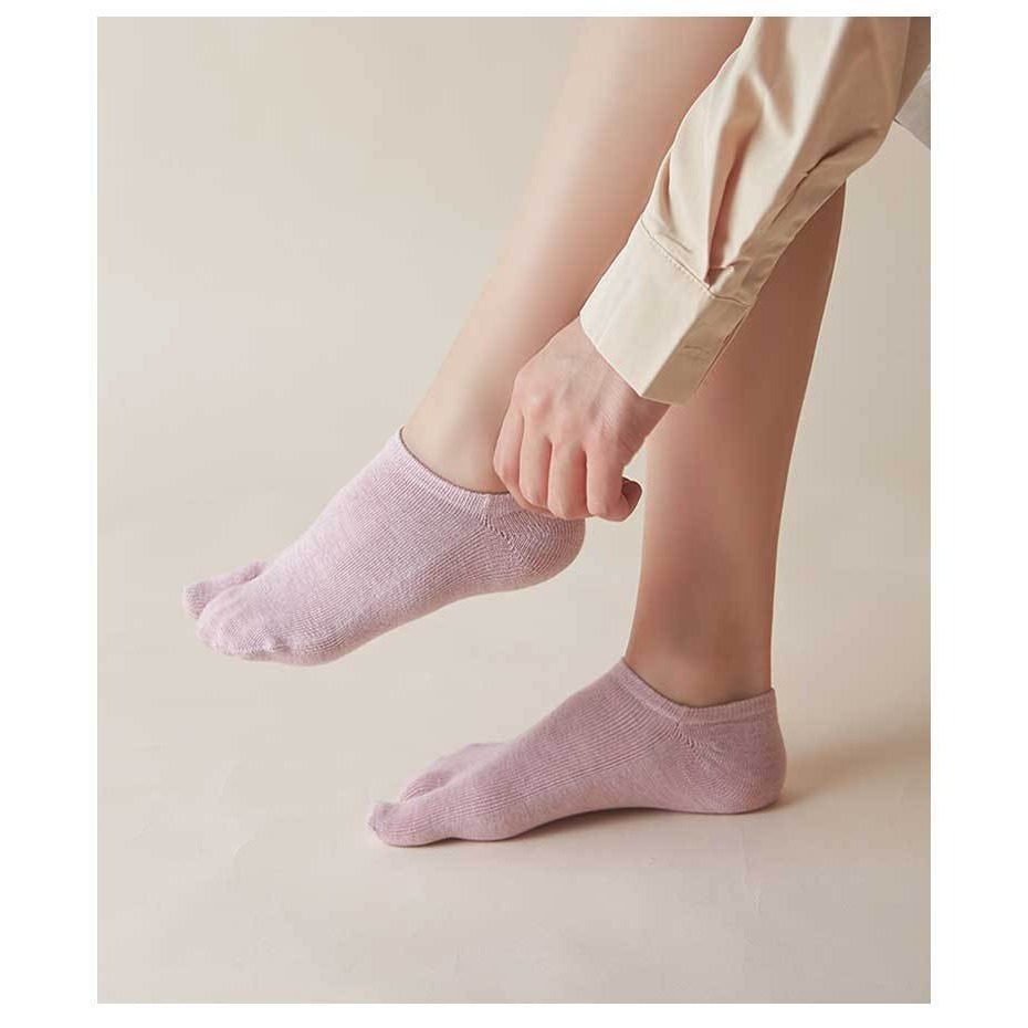 【Caramella】隱形襪 兩指襪 分趾襪 女生襪子 踝襪 男襪 船型襪 黑襪 SOCKS 棉襪 襪子 兩趾襪 素色襪-細節圖3