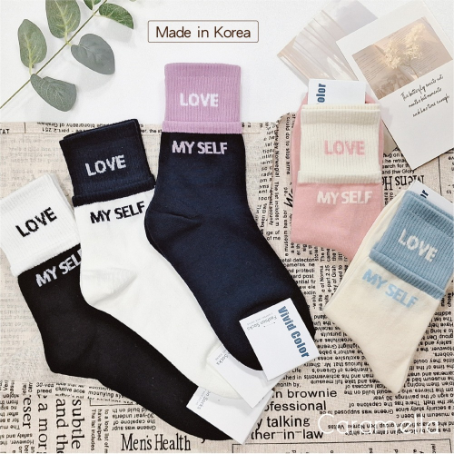 【Caramella】韓國襪 笑臉襪 可愛襪子 SOCKS 棉襪 中筒襪 襪子 笑臉襪子 韓國襪子 女生襪子 韓國長襪