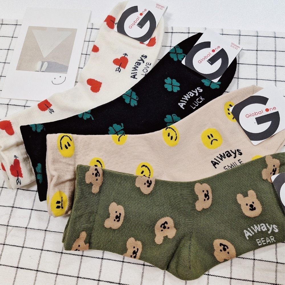 【Caramella】韓國襪 卡通襪 可愛襪子 貓咪襪子 韓國襪子 中筒襪 棉襪 襪子 SOCKS 女生襪子 韓國長襪-細節圖3