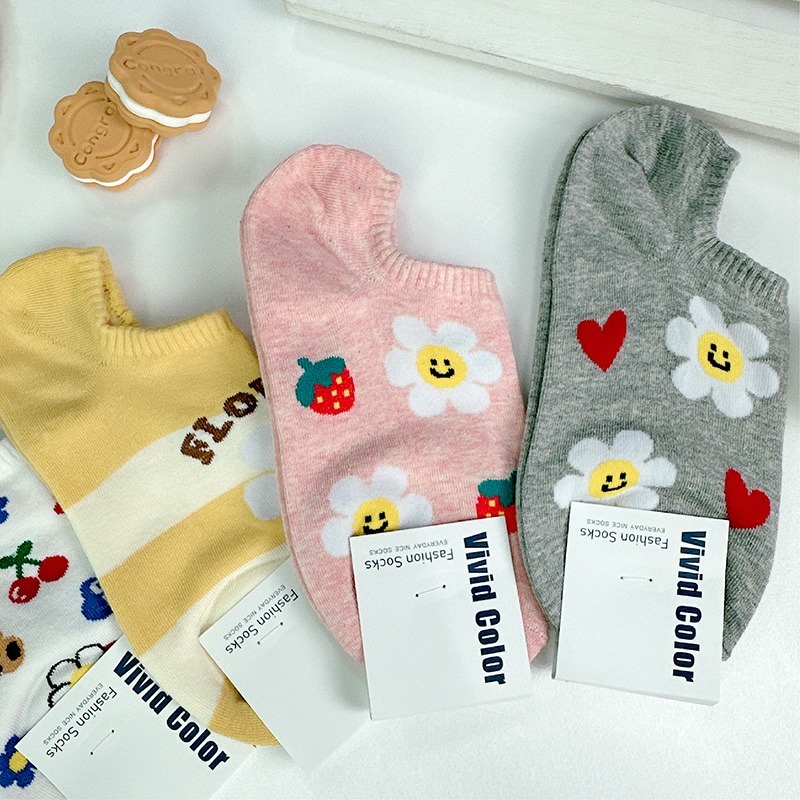 【Caramella】女生襪子 踝襪 隱形襪 愛心襪子 韓國襪子 短襪 SOCKS 狗狗襪子 襪子韓國 低筒襪  韓國襪-細節圖5