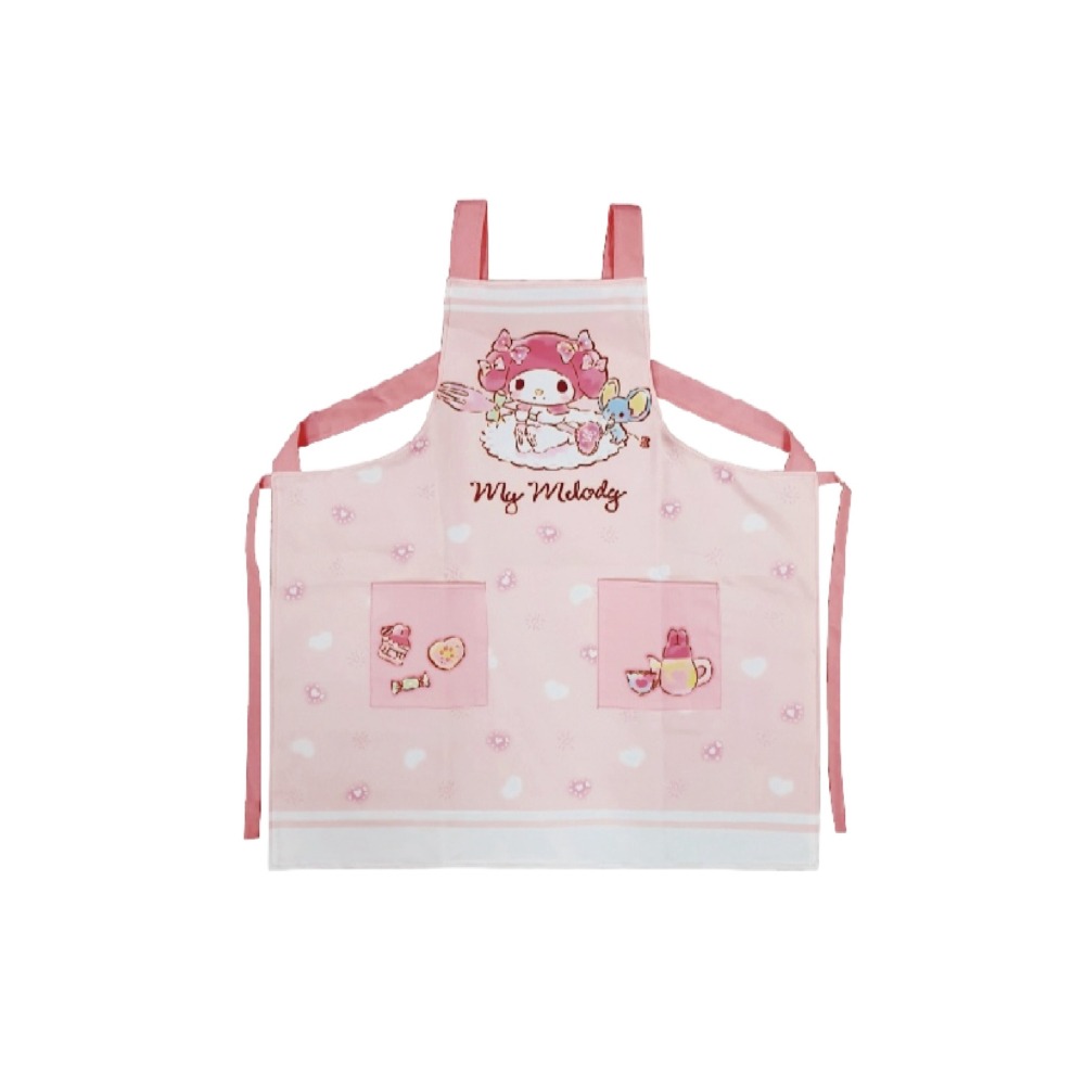 【Caramella】廚房圍裙 史努比 美樂蒂 雙子星 凱蒂貓 聯名 一片裙 工作圍裙 圍裙 圍裙廚房 卡通圍裙 防污-細節圖2