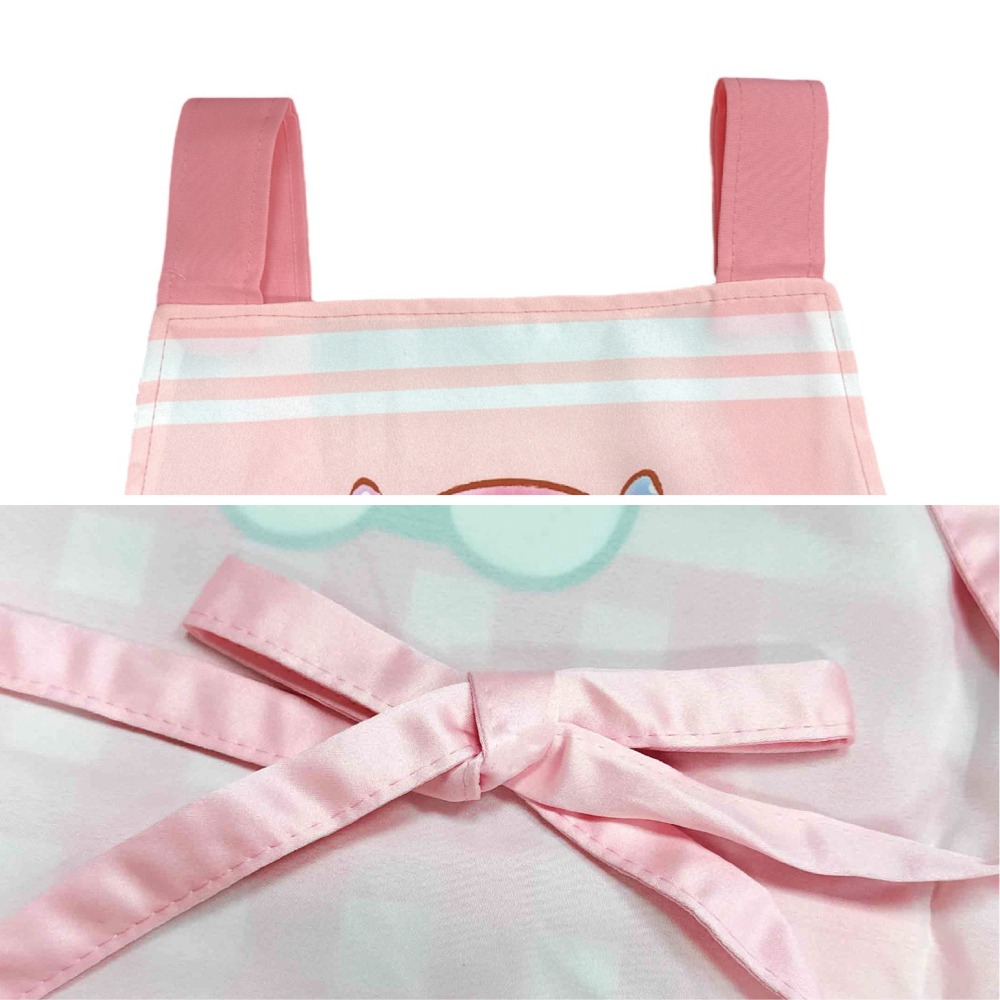 【Caramella】廚房圍裙 史努比 美樂蒂 雙子星 凱蒂貓 聯名 一片裙 工作圍裙 圍裙 圍裙廚房 卡通圍裙 防污-細節圖4