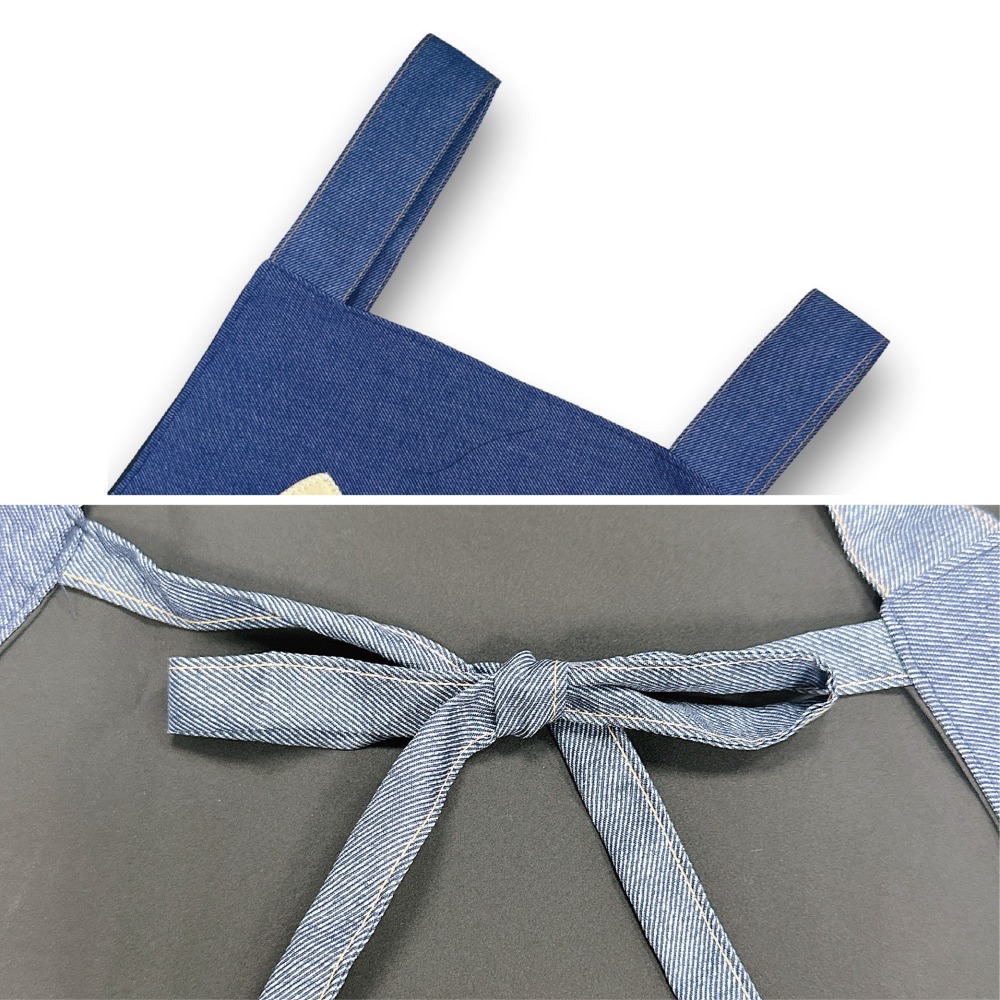 【Caramella】工作圍裙 工作服 背心圍裙 園藝圍裙 廚房圍裙 素色圍裙 圍裙 圍裙廚房 圍裙工作服 一片裙 電繡-細節圖6