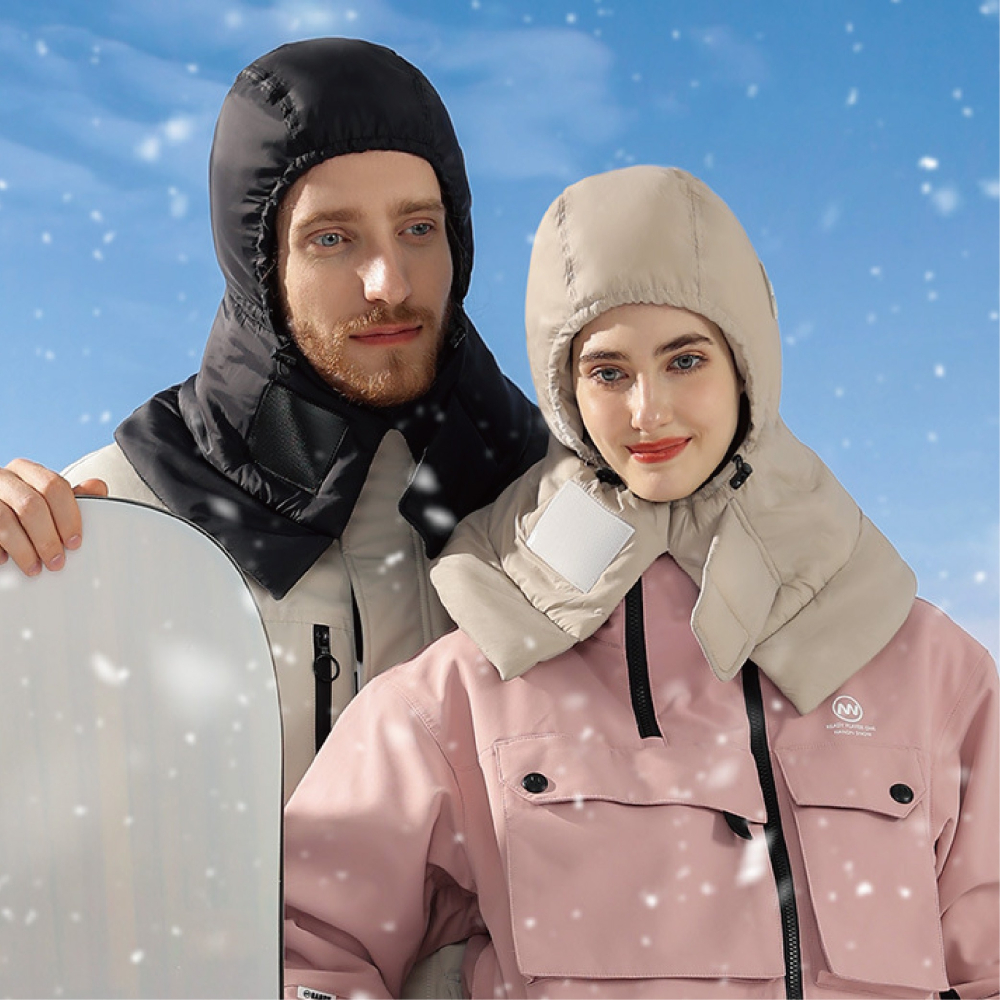 【Caramella】雷鋒帽 羽絨帽 帽子 毛帽 羊羔毛帽 保暖帽 圍脖保暖 滑雪帽 飛行帽 防水帽子 護耳帽 保暖-細節圖8