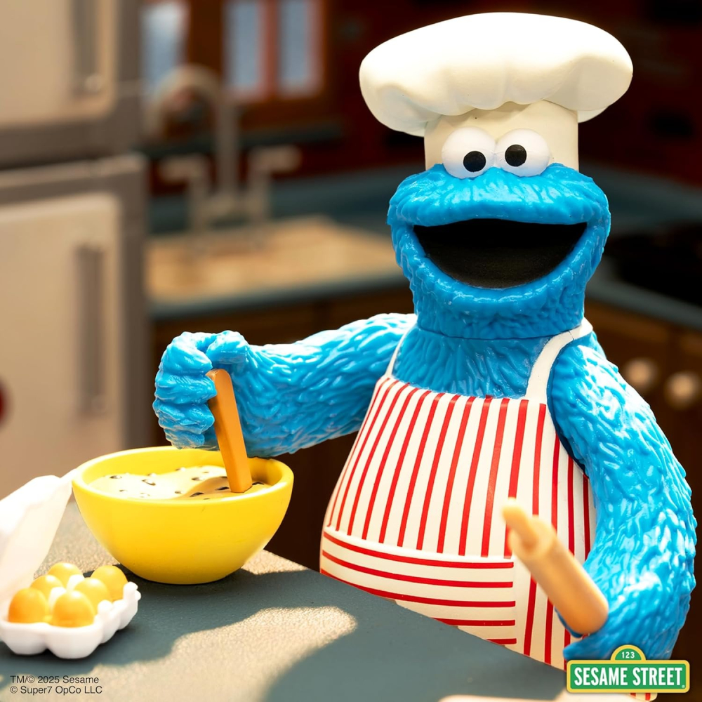 【幫長選物所】美版／Super7／芝麻街／Sesame Street／Cookie Monster／餅乾怪獸廚師-細節圖3
