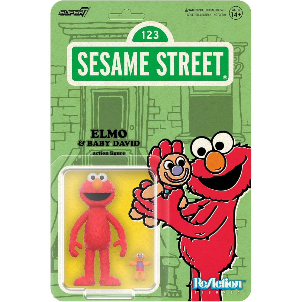 【幫長選物所】美版／Super7／芝麻街／Sesame Street／Elmo／艾蒙／3.75吋吊卡-細節圖3