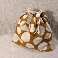 大束口袋-黃色圓點