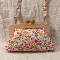 木製口金包-橘公主花園