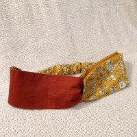 交叉款髮帶-典雅花 S碼