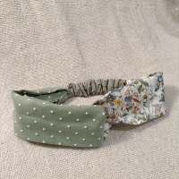 交叉款髮帶-水墨花 S碼