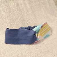 交叉款髮帶-幾何圖案水墨白 M碼