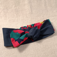 蝴蝶結款髮帶-成熟大紅花 M碼