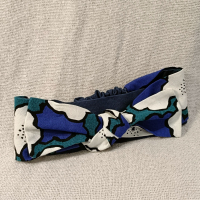 蝴蝶結款髮帶-六瓣大白花 L碼