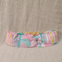 交叉款髮帶-幾何圖案水墨白 L碼