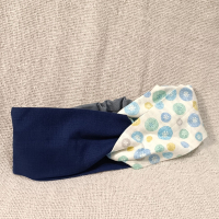 交叉款髮帶-薄荷雪花 M碼