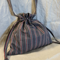 大肩揹束口袋-條紋