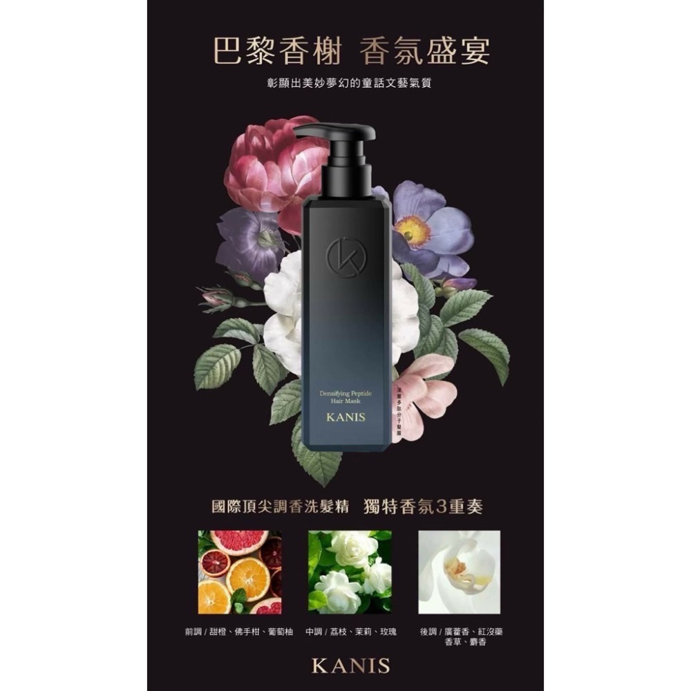 降價 量多價可議 可妮絲 Kanis 的淨化平衡洗髮露 水潤香氛洗髮露 豐盈多肽髮膜 頭皮賦活養護精華液-細節圖4