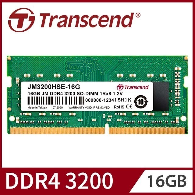 [全新]創見 JetRam DDR4 3200 8G 16G筆電記憶體@台南面交@終生保!! 8GB 16GB-細節圖2