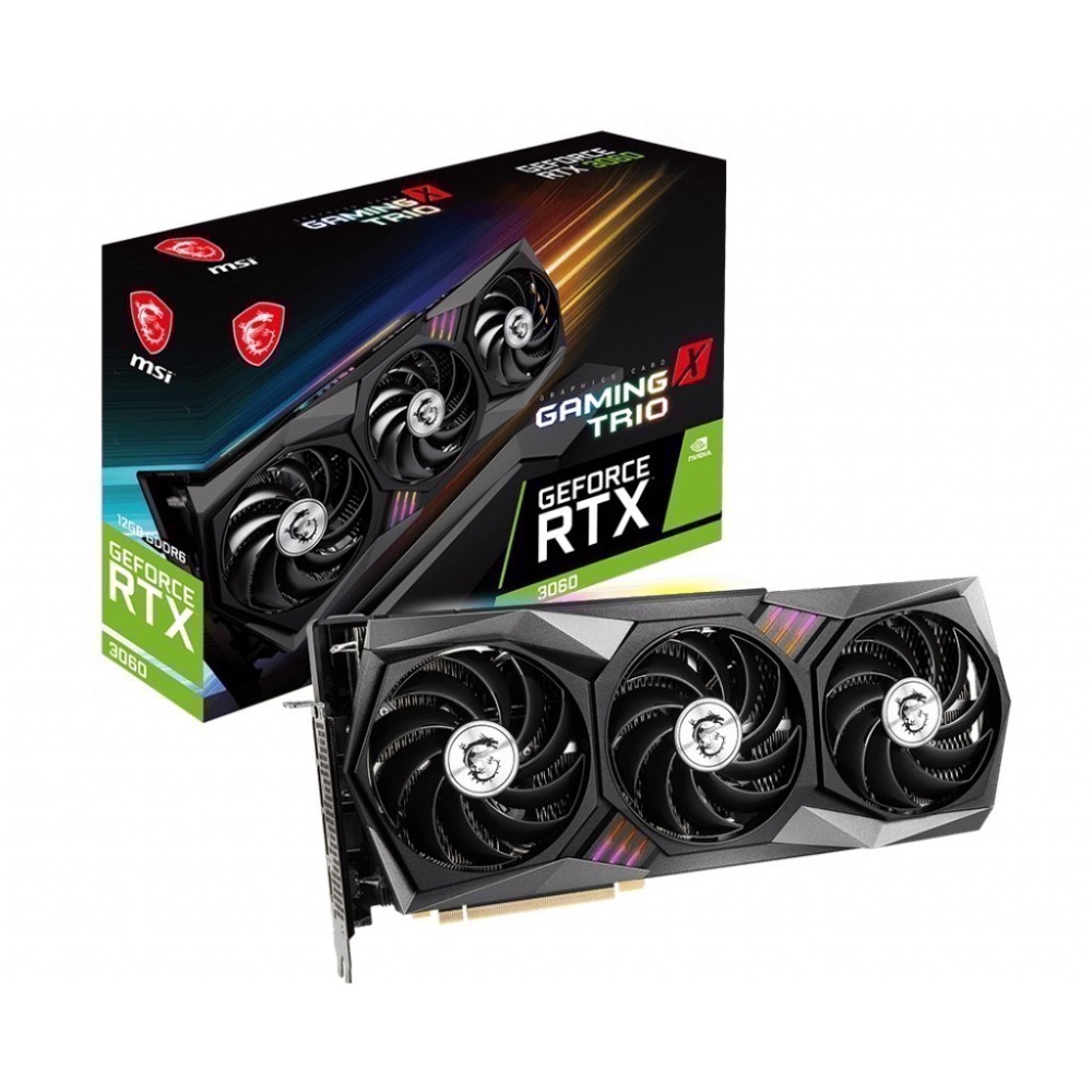[全新]已過保 MSI RTX 3060 GAMING X TRIO 12G 顯示卡@台南高雄可面交