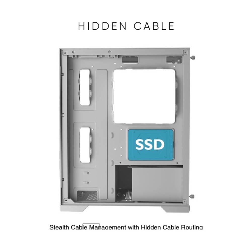 [高雄台南面交]AQUARON 海景房 雙景透視 電腦機殼@全新@顯卡31cm CPU16cm 內附三顆炫彩固光風扇!!-細節圖3