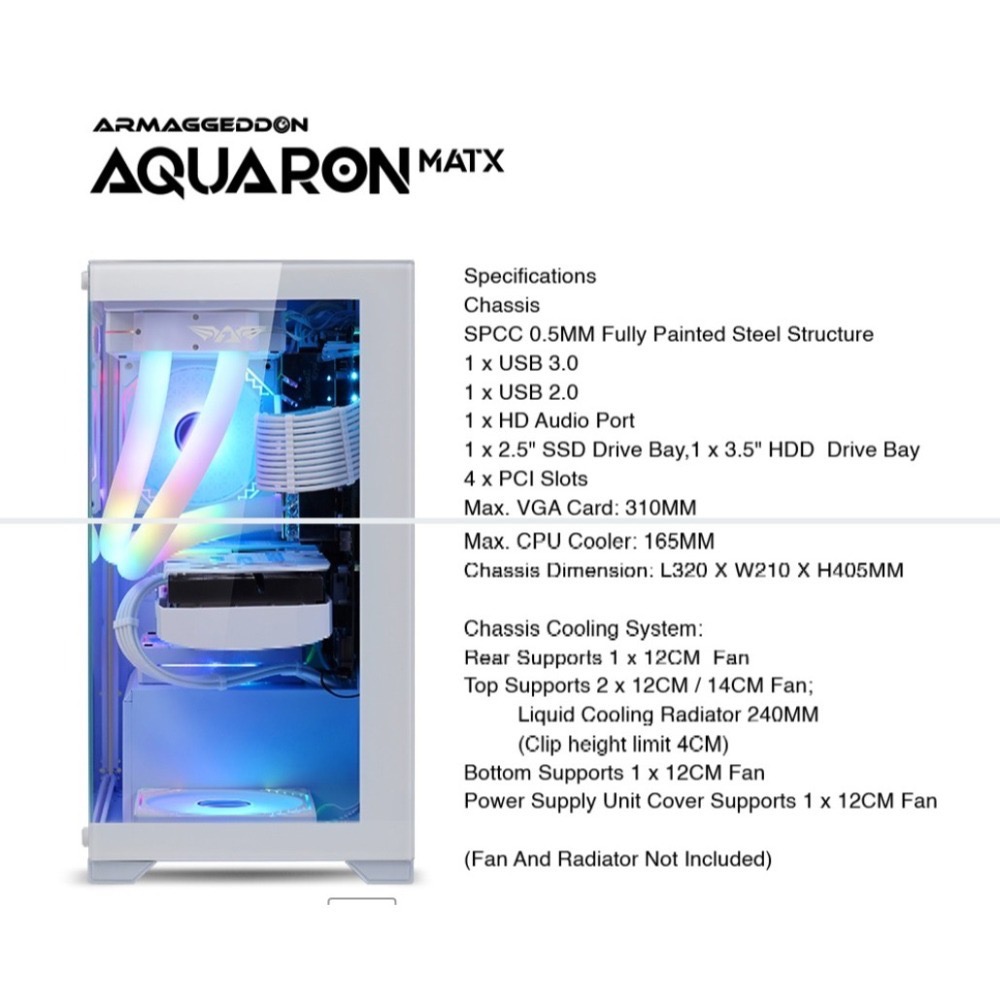 [高雄台南面交]AQUARON 海景房 雙景透視 電腦機殼@全新@顯卡31cm CPU16cm 內附三顆炫彩固光風扇!!-細節圖5