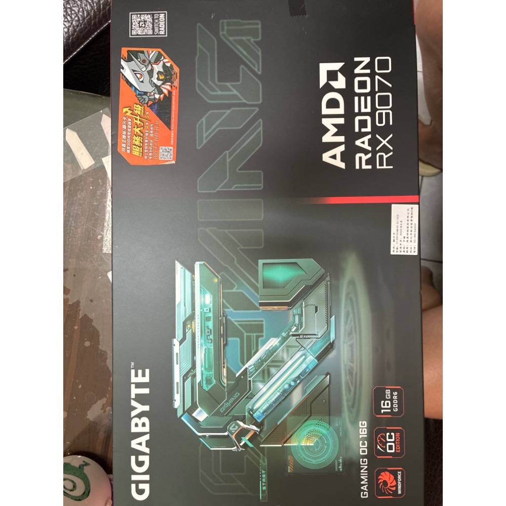 [台南面交]技嘉 RX9070 GAMING  OC 16G 顯示卡@ 全新 @9070  16G-細節圖2