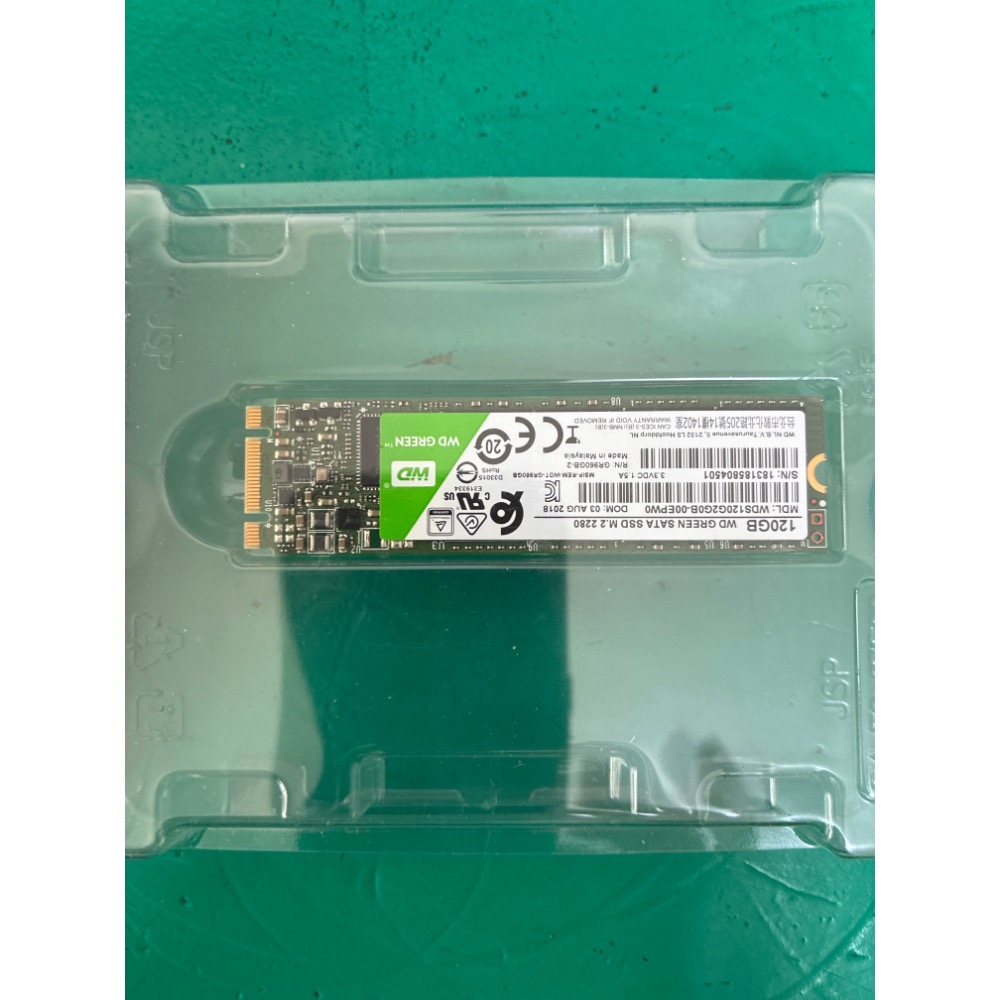 （二手）WD綠盤 120G BSSD固態硬碟 M.2接口 2280 SATA-細節圖2