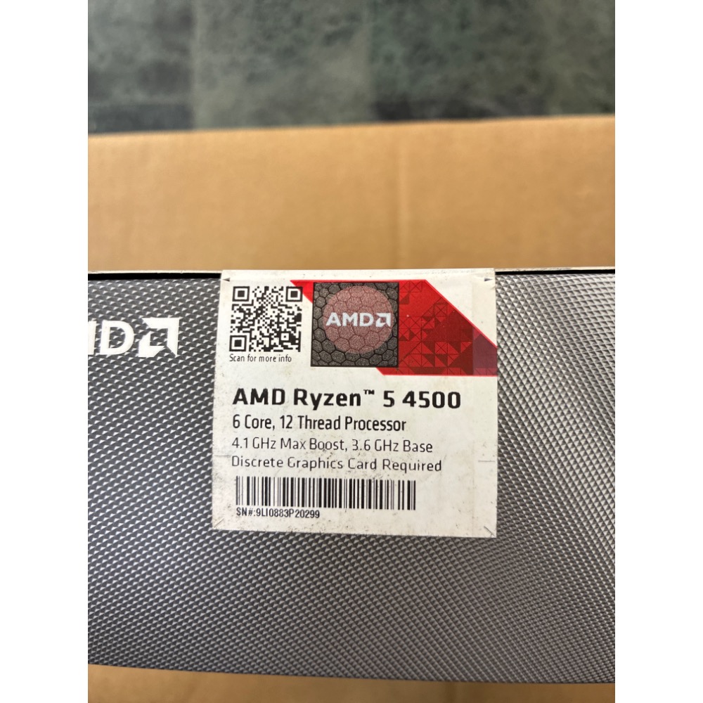 全新 盒裝含風扇 公司貨[議價不回] R5 4500-細節圖2